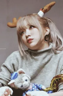 🦋 5244bb99 사람, 여자, 순록, 귀여운, 크리스마스, 휴일, 인물 telegram sticker