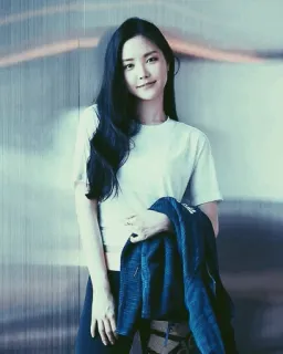 ☁️ 1c1e9074 donna, ritratto, casual, interno, sorridente, asiatica telegram sticker