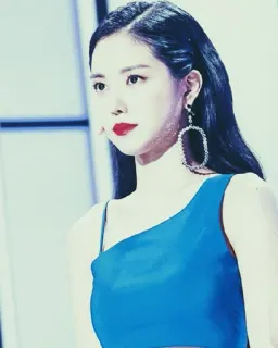 ☁️ 34156cea donna, femmina, persona, ritratto, vestito, orecchini telegram sticker