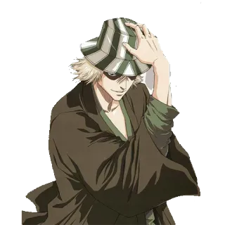 😎 e84536f0 Kisuke Urahara Bleach Anime, Manga, Kisuke Urahara, Bleach, Personaggio, Cappello telegram sticker