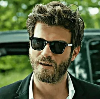 ✖ 5934a572 Mann, Porträt, Sonnenbrille, Bart, Person telegram sticker