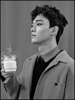 🇮🇸 169a6719 Mann, Kaffee, Tasse, Getränk, Trinken, Porträt telegram sticker