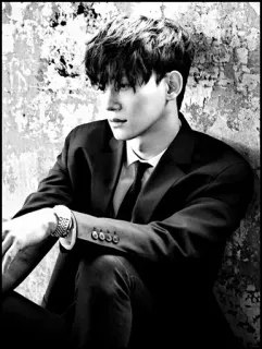 🇮🇸 9473038a Mann, Anzug, Schwarzweiß, Porträt, Krawatte, Mode, Stil telegram sticker