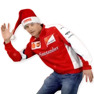 🎅 1c7cf8ef fórmula 1, ferrari, natal, papai noel, automobilismo telegram sticker