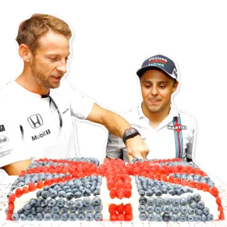 🎂 86bef979 bolo, bandeira britânica, frutas vermelhas, corrida, pilotos telegram sticker