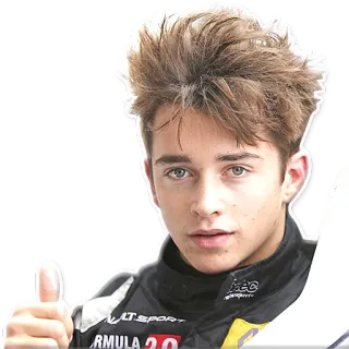 👍 d110e19a Charles Leclerc fórmula 1, f1, piloto de corrida, automobilismo, carro de corrida telegram sticker