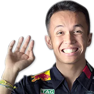 👋 ed67a178 piloto, fórmula 1, acenando, sorrindo, aston martin, f1 telegram sticker