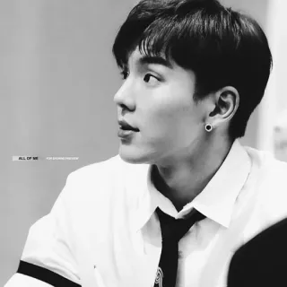 🌑 0575a15a ALL OF ME người, đàn ông, hồ sơ, khuôn mặt, đen trắng, chân dung telegram sticker