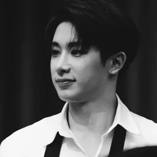 🌑 9beac0f2 đàn ông, chân dung, trắng đen, ảnh cận mặt, người telegram sticker