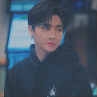 🍂 04570805 persoon, man, bril, hoodie, portret telegram sticker