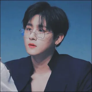 🥀 6d74a3eb kpop, idool, portret, man, bril, zanger, beroemdheid telegram sticker