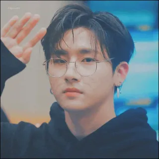 🏹 f408d91c man, bril, Koreaans, saluut, persoon, k-pop telegram sticker