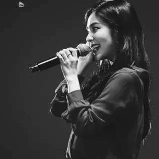 🕊 7bd2fcf6 singer, microphone, woman, music, performer whatsapp sticker