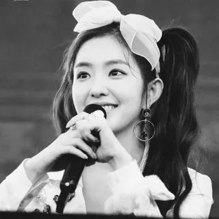 ⛲️ a1452a08 Irene singer, portrait, woman, Irene, kpop, celebrity, black and white whatsapp sticker