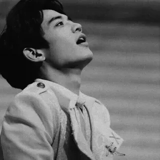 ™ b2e12994 男性, 人物, ポートレート, ヴィンテージ, 白黒 whatsapp sticker