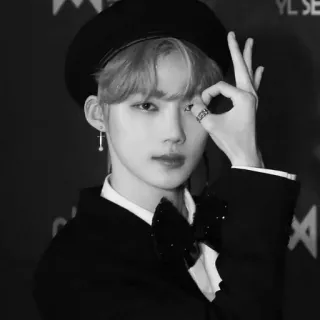 ▫️ 3fe2a1ad portrait, man, ok gesture, black and white telegram sticker