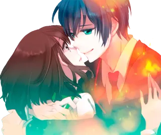 🤗 841b88b7 アニメ, ロマンス, カップル, 愛, ハグ, 漫画 telegram sticker