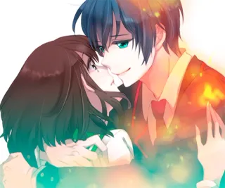 😏 ad55cd20 アニメ, カップル, ロマンス, ハグ, 愛, 漫画 telegram sticker