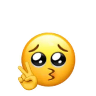 ๐ 011624c5 emoji, peace sign, cute, expression, digital art telegram sticker