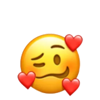 ๐ฅด 21d71aa5 emoji, winking, hearts, flirty, love, face telegram sticker