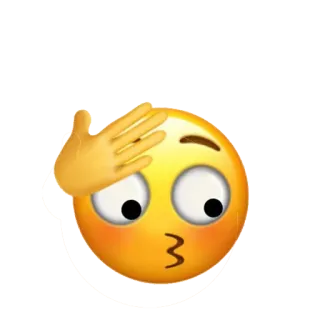 ๐ณ 719de1eb emoji, face palm, expression, confusion, failure, disappointment telegram sticker