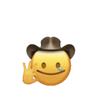 ๐ f79ae8d9 emoji, cowboy, hat, western, sad, crying telegram sticker