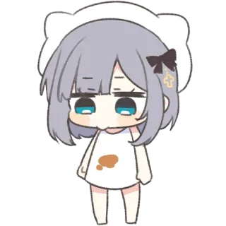 😗 d5929384 anime, chibi, kawaii, cute, girl, cartoon, character telegram sticker