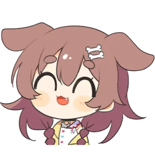 ☺️ 52f9ad8b Inugami Korone Hololive 动漫, 虚拟主播, 狗, 可爱, 数字艺术, 卡通 telegram sticker