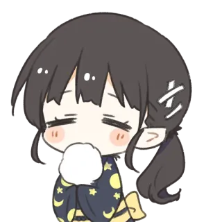 ☺️ 6c26222b 动漫, Q版, 可爱, 卡通, 女孩, 插画 telegram sticker