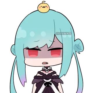 😠 23dc4e73 @HAWKS Anime, Chibi, Kreskówka, Słodkie, Naklejka telegram sticker