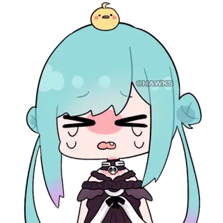😭 4667bcf7 @HAWKS Dziewczyna anime, Chibi, Kreskówka, Słodki, Sztuka cyfrowa telegram sticker
