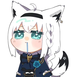 🤤 637f654b @HAWKS Anime, Lis, Dziewczyna, Chibi, Słodkie, Naklejka telegram sticker