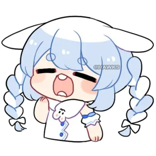 🥱 7261aae3 @HAWKS Anime, Słodkie, Dziewczyna, Kreskówka, Chibi, Kawaii, Ilustracja telegram sticker