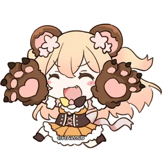 🏃‍♀️ 8ddafe46 @HAWKS Anime, Maskotka, Niedźwiedź, Kawaii, Urocze telegram sticker