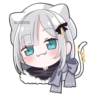 😏 925694d2 @HAWKS Anime, Kot, Chibi, Słodkie, Naklejka telegram sticker