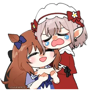 ❤️ a9a77092 @HAWKS Anime, Chibi, Słodkie, Przytulanie, Płacz, Kawaii, Emocjonalny telegram sticker
