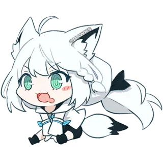 🏃‍♀️ bc16d767 @HAWKS Anime, Chibi, Lis, Dziewczyna, Słodkie, Kawaii telegram sticker