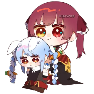 ❤️ c30dba3b @HAWKS Anime, Chibi, Kreskówka, Słodkie, Ilustracja telegram sticker