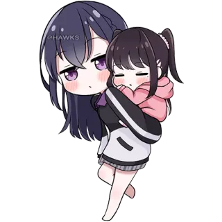 ❤️ c35aa392 @HAWKS Chibi, Anime, Słodkie, Dziewczyna, Kreskówka telegram sticker