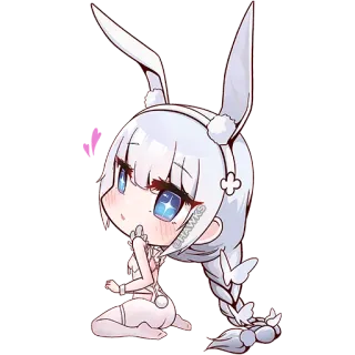 💕 d13e3bc5 @HAWKS Anime, Króliczek, Chibi, Słodkie, Dziewczyna, Kawaii telegram sticker