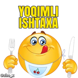 😋 573ab597 YOQIMLI ISHTAHA Emoji, Makanan, Lapar, Makan, Selamat makan, Makan malam, Makan siang whatsapp sticker