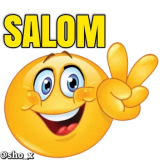 ✋ 86d6335f SALOM Emoji, Smiley, Salam, Perdamaian, Salom whatsapp sticker