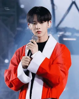 🌦 9220e1b8 singer, male, portrait, microphone, performer, asian, kpop whatsapp sticker