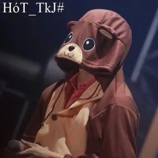 🐻 eeca379e HóT_TkJ# sudadera con capucha, disfraz de oso, oso, disfraz whatsapp sticker