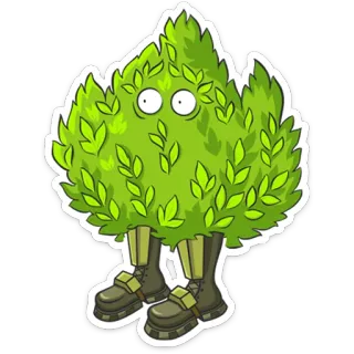 👀 c6bc637b куст, камуфляж, персонаж, растение, зеленый whatsapp sticker