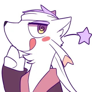 😜 c5be9f6a anjing, anime, kartun, furry, berpikir, merencanakan whatsapp sticker