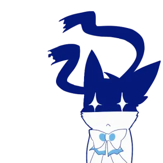 👿 d7b1178c Kartun, Lucu, Biru, Karakter whatsapp sticker