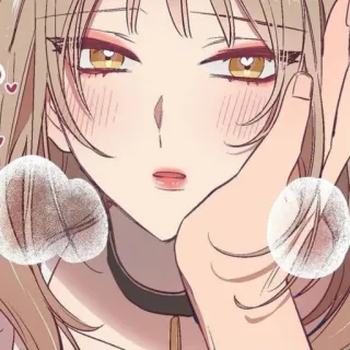 🍇 1e4fa293 アニメ, 漫画, 女の子, 可愛い, かわいい, 手, 顔, アート telegram sticker