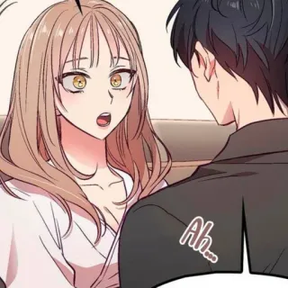 🍇 38f46d02 Ah... 女性, 男性, 会話, びっくり, アニメ, 漫画, カップル telegram sticker