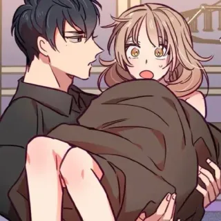 🕯 b7872d55 カップル, 漫画, アニメ, ロマンス, 男, 女, 運ぶ telegram sticker